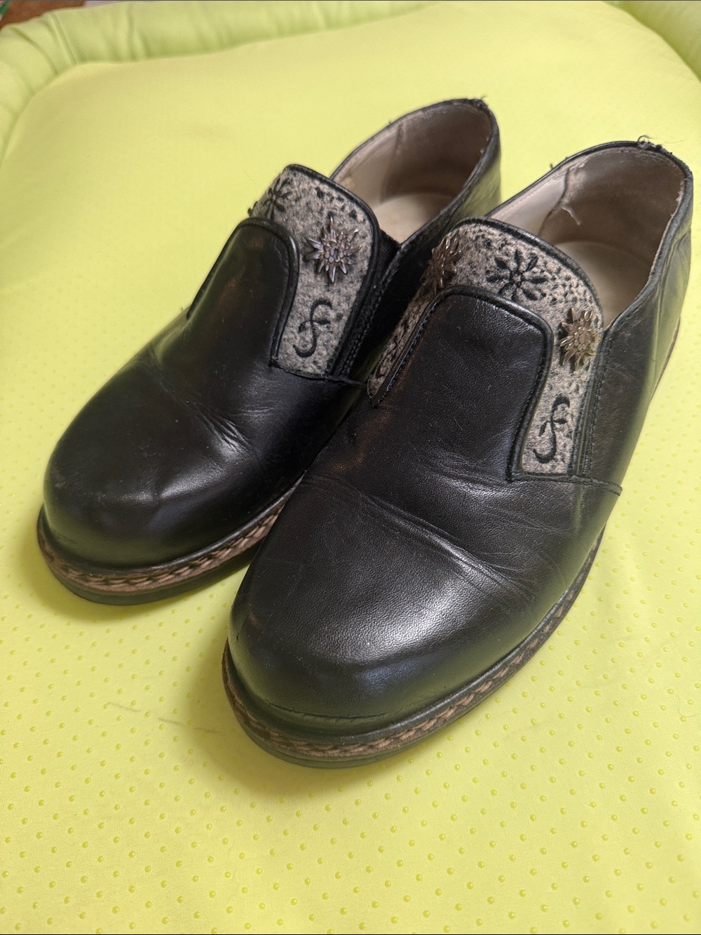 Vintage Geier Wally Austria Black Shoes 37